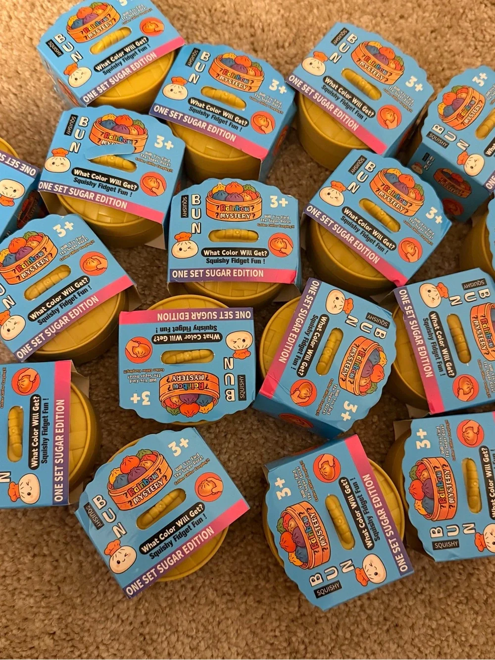 Mystery Squishy Fidget Toy - Yellow One Set Sugar Edition